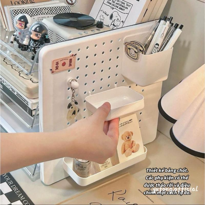 Giá để hồ sơ bàn làm việc của bé gái, đồ dùng văn phòng phẩm, đồ dùng học tập, bàn giấy A4, hộp lưu trữ nhiều lớp 3