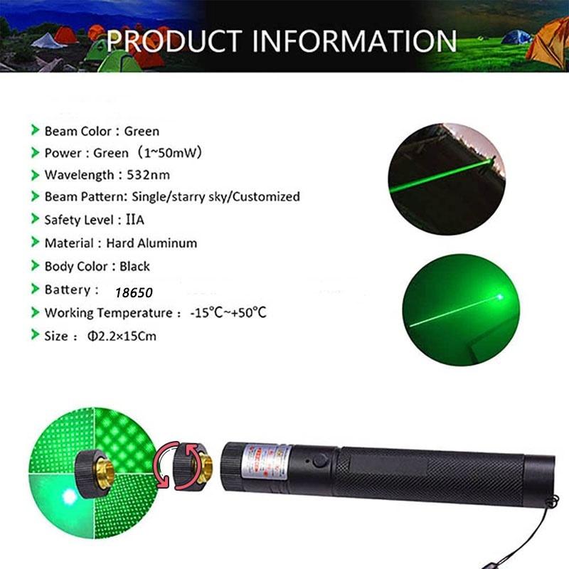 SG Ready Stock New USB charging USB 5MW 650nm green laser pointer black strong visible beam laser pointer 7