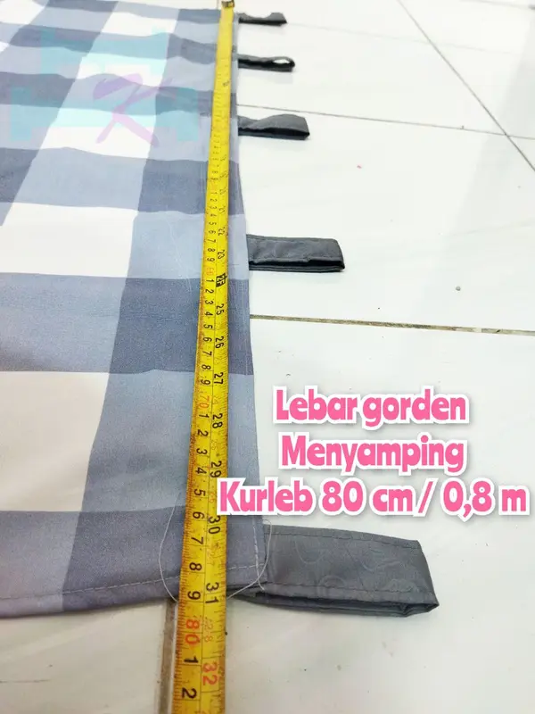 Gorden Jendela Pendek Ukuran 80x120 Korden Model Tali Perekat Kain Kain 5