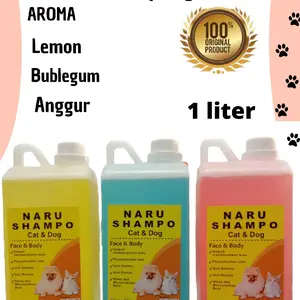 shampoo kucing anjing anti kutu jamur dan rontok netto 1 liter