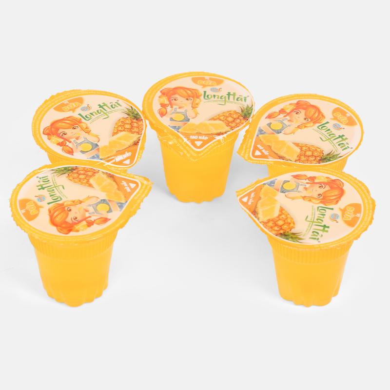 Nước rau câu Long Hải 95g/cốc đóng vỉ 05 cốc - Vị dứa Snack Ăn Vặt Food 1