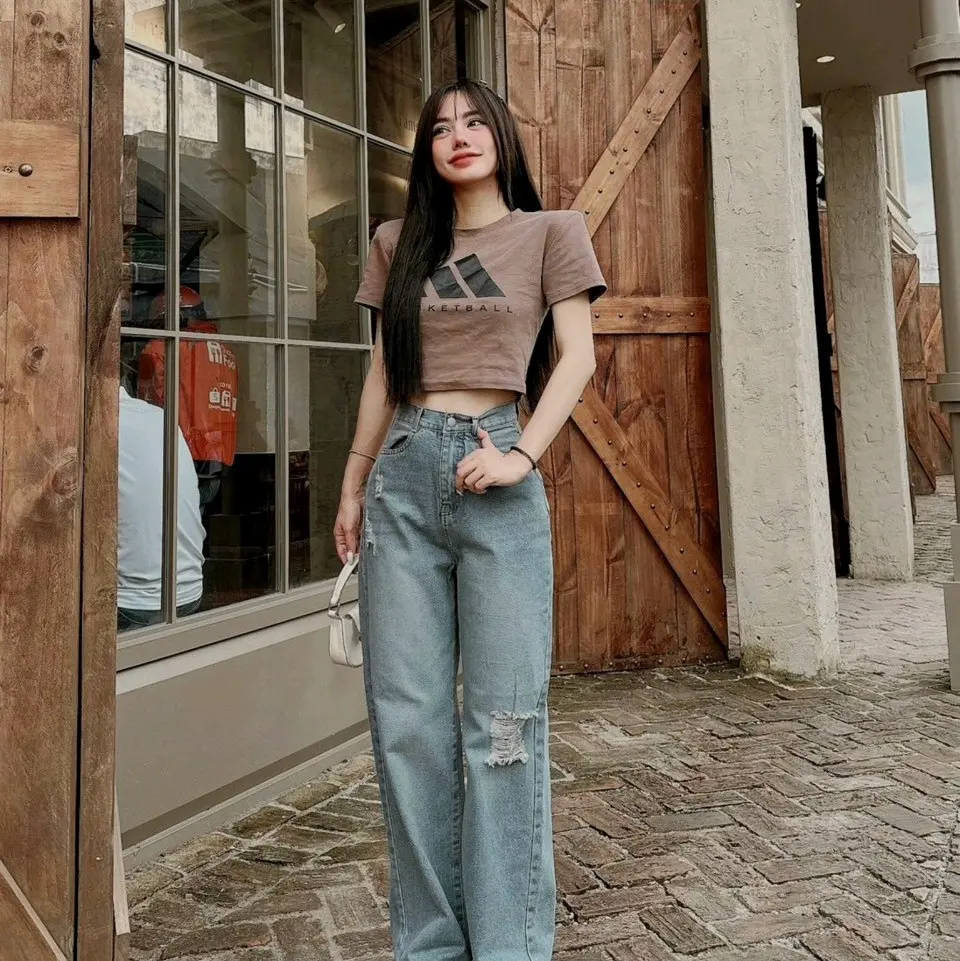 | vnxk nhat| Quần bò suông cotton nữ Pants Women