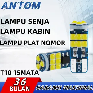 ANTOM 2pcs Lampu LED T10 W5W 15 SMD Chip 3030 Sein Sen 15 Mata Dajjal Motor Mobil DC 12V 600lm Hemat Energi Instalasi Mudah - Car