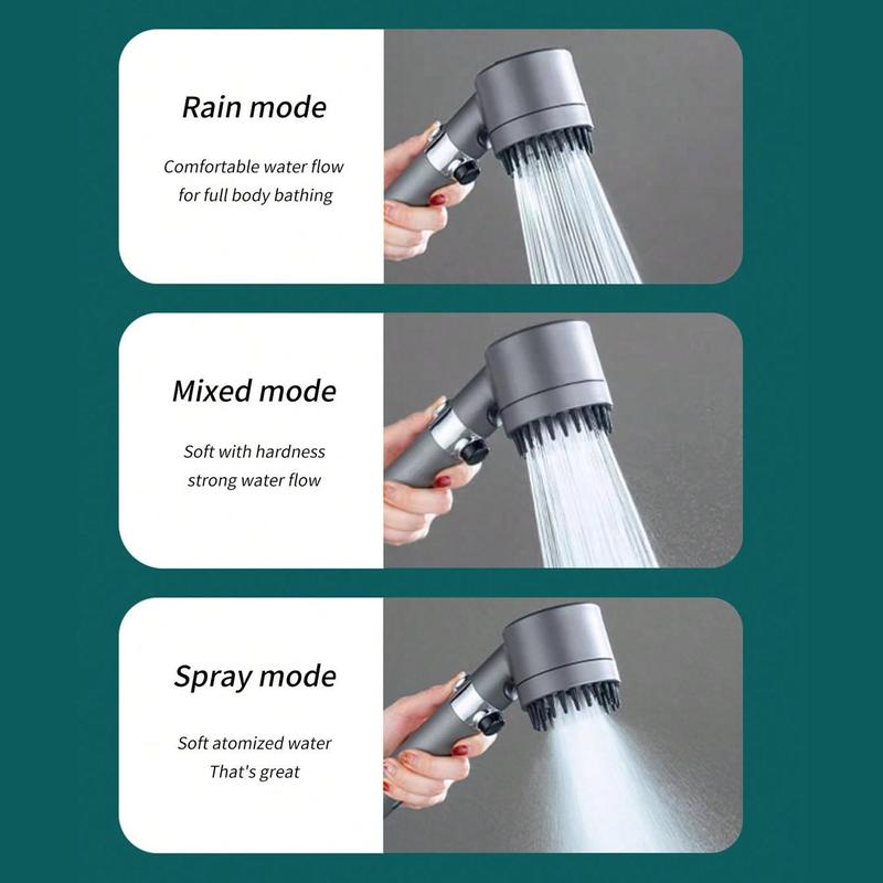 3 Modes Handheld Shower Head, Air Boost Strong Water Flow Handheld Shower Head, Everything Shower Products, Bathroom Shower Head 5