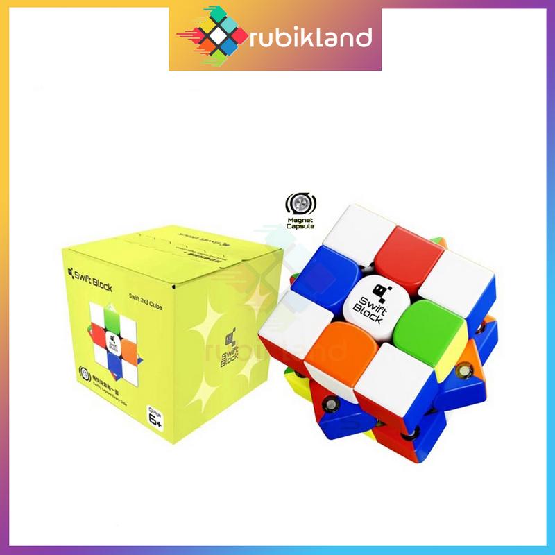 Rubik Gan Swift Block 355S 3x3 Rubic Gan Budget Cube Có Nam Châm Khoan Lỗ Stickerless Đồ Chơi Trí Tuệ Trẻ Em
