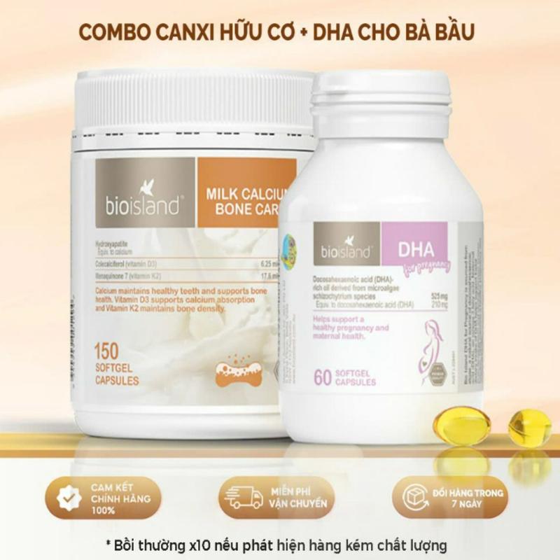 Combo Canxi Bioisland + DHA Bioisland + Sắt cho mẹ bầu