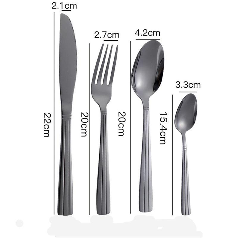 Product Introduction of Dessert Spoons Hotel Western Steak  and Fork Set Western Tableware , Fork, Spoon, Coffee Spoon, Set of 4 Kitchen Cutlery Stainless Steel Cutlery 5