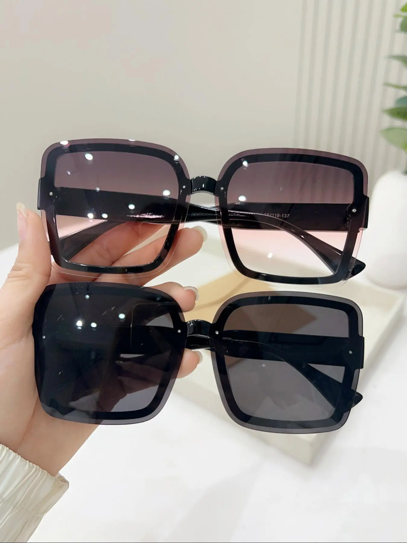 Women's Fashionable Tinted Lens Sunglasses, Trendy Casual Sunglasses for Everyday Use, Fashion Accessories for Outdoor Activities