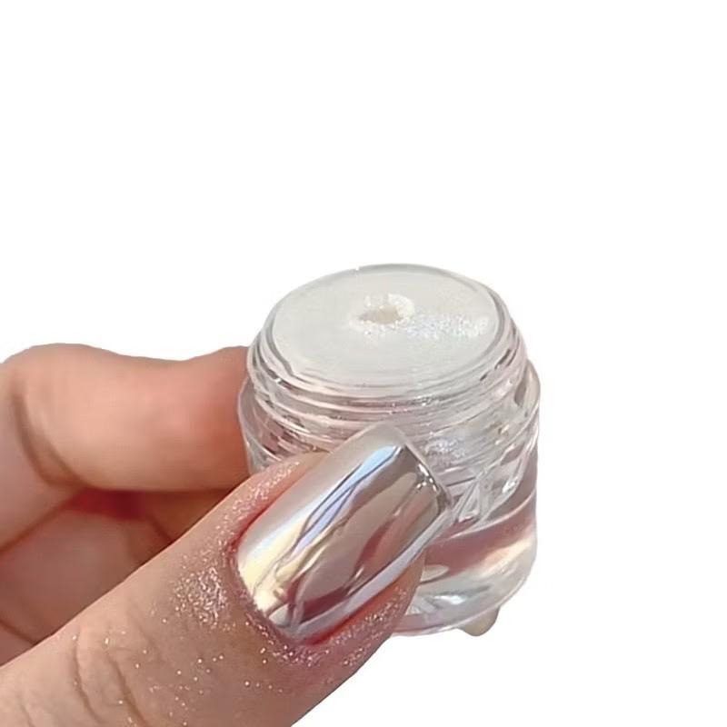 Tráng gương màu trắng ánh bạc trang trí móng tay Làm Nail
