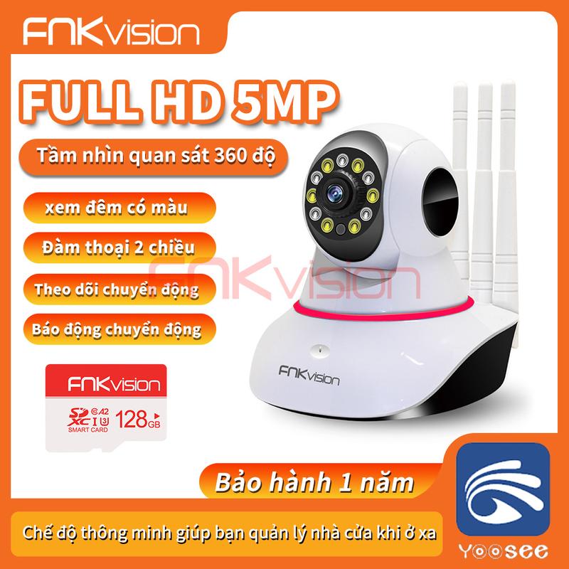 CAMERA IP WIFI 2.4 GHz YOOSEE 11 LED FNKvision 5.0Mpx Full HD New 2024 - QUAY ĐÊM CÓ MÀU - XOAY 360 ĐỘ