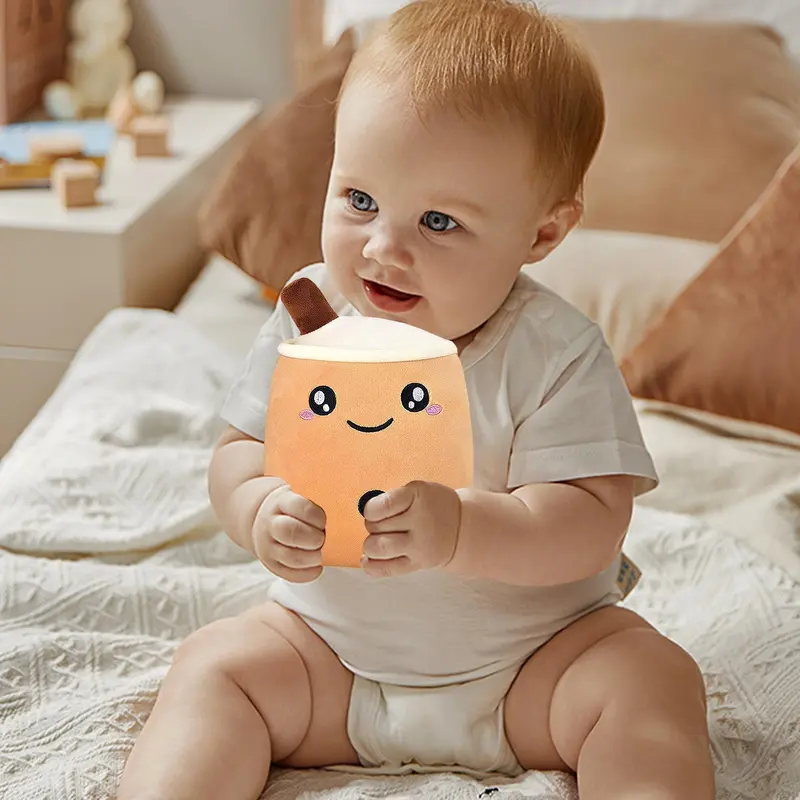 Cute Milk Tea Cup Design Plush Toy, Soft Stuffed Teacup Pillow, Kawaii Cartoon Stuffed Toy for Family and Friends, Home Decoration, Gift for Her, Men's Gift 7