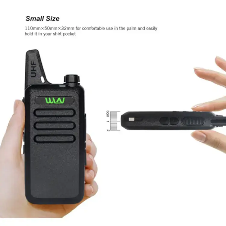 COD HT WLN KD-C1 16 CHANNEL FREE HEADSET EARPHONE WALKIE TALKIE UHF JARAK JAUH PORTABLE HANDY TALKY 5KM 10KM Black Antena 3