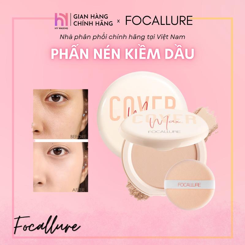 Phấn Phủ Kiềm Dầu FOCALLURE Dạng Nén Kiểm Soát Dầu Chống Nước Độ Che Phủ Tốt FA-155