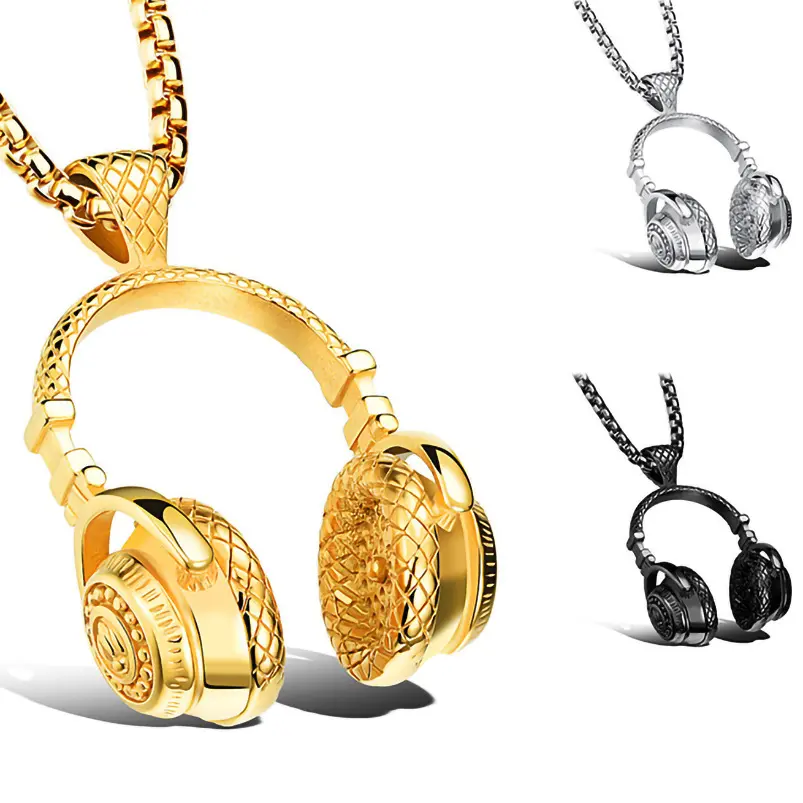 Vòng Cổ Tai Nghe Mặt Dây Chuyền, Phong Cách Hip Hop, Dành Cho Nữ, Làm Bằng Thép Titan, Thích Hợp Cho TikTok, Vòng Cổ Cùng Phong Cách, Phụ Kiện Nhảy Disco, Dây Chuyền Áo Len Dài