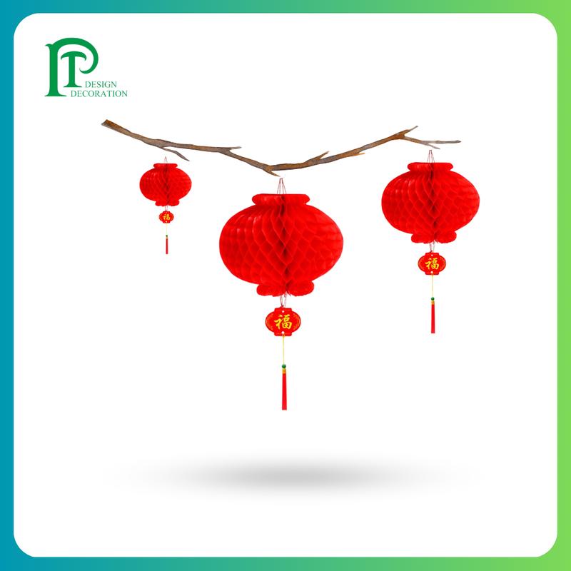[Set 10 cái ] Lồng đèn đỏ trang trí trung thu, Trang trí tết nhiều kích thước 0