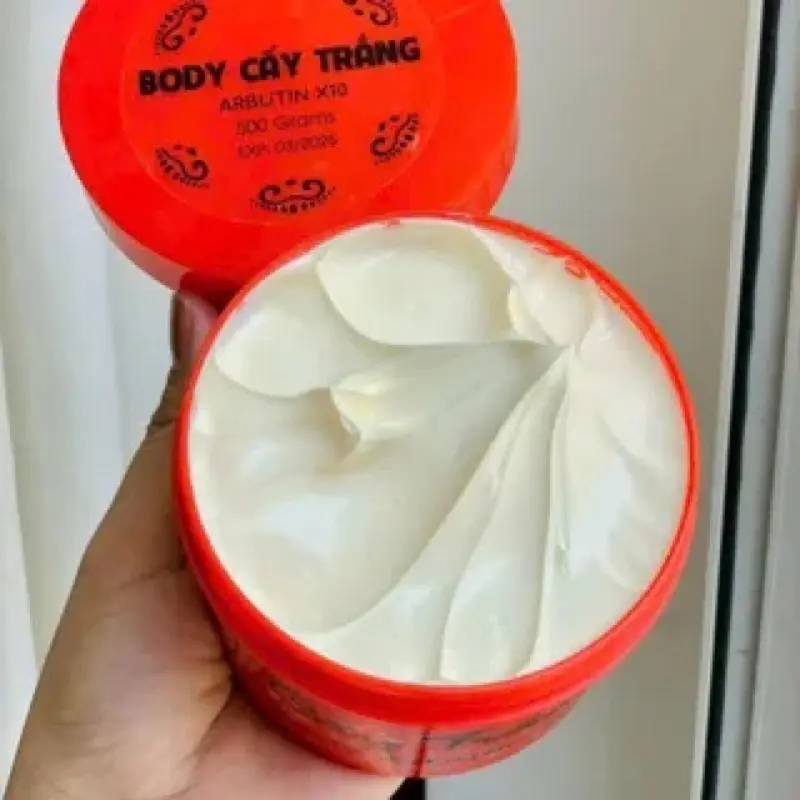 Kem Body Cấy Trắng Arbutin x10 500g Kháng Nước 100% kem ủ siêu trắng 0