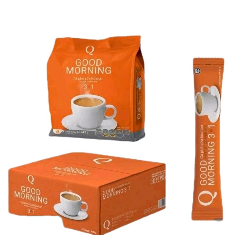 Thùng cà phê sữa trần quang 21 bịch .1 bịch 24 gói ,21 bịch tổng 504 gói .1 gói 20g cà phê. Cafe sữa trần quang 3in1. Với 1 li cà phê sữa trần quang cho năng lượng cả ngày .