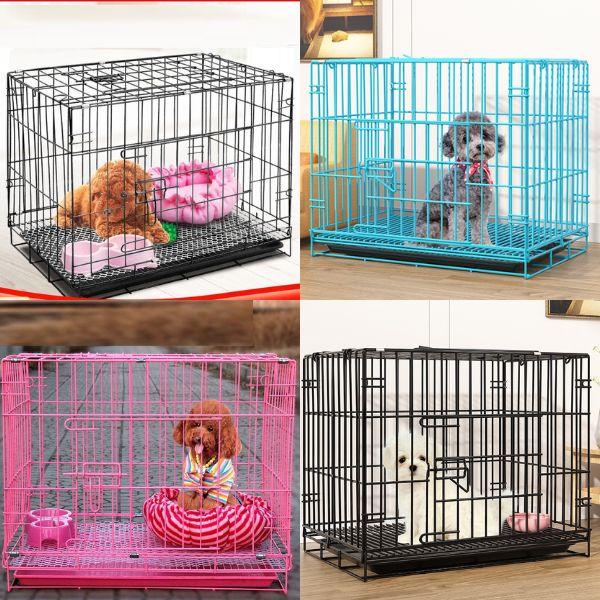   MỚI VỀ  Lồng Chó Và Mèo Sơn Tĩnh Điện Chuồng Chó Mèo Gấp Gọn 4 Kích Cỡ Nhiều Màu  Có Khay Đen  