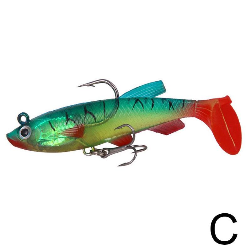 Product Introduction of T Tail Soft Bait Package Lead Fishing Bait Fake Bait Set 7 5cm 12g Bionic Double Hook Lure For B1O7 35