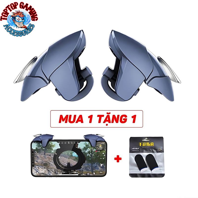 Nút Bấm Blue Shark (Loại 1) Chơi Game Pubg Mobile, Free Fire Rất Nhạy, Cực Bền Chơi Điện Tử Phụ Kiện chơi freefire Bluetooth Nghe Nhạc