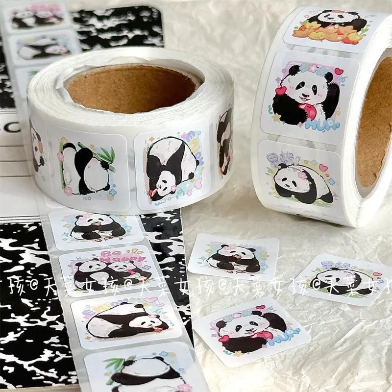 500 Cuộn Hình Dán/ Miếng Dán/ Sticker Gấu Panda cute Trang Trí Mũ Bảo Hiểm, Điện Thoại, Đàn Guitar, Xe, Sổ, Laptop 0