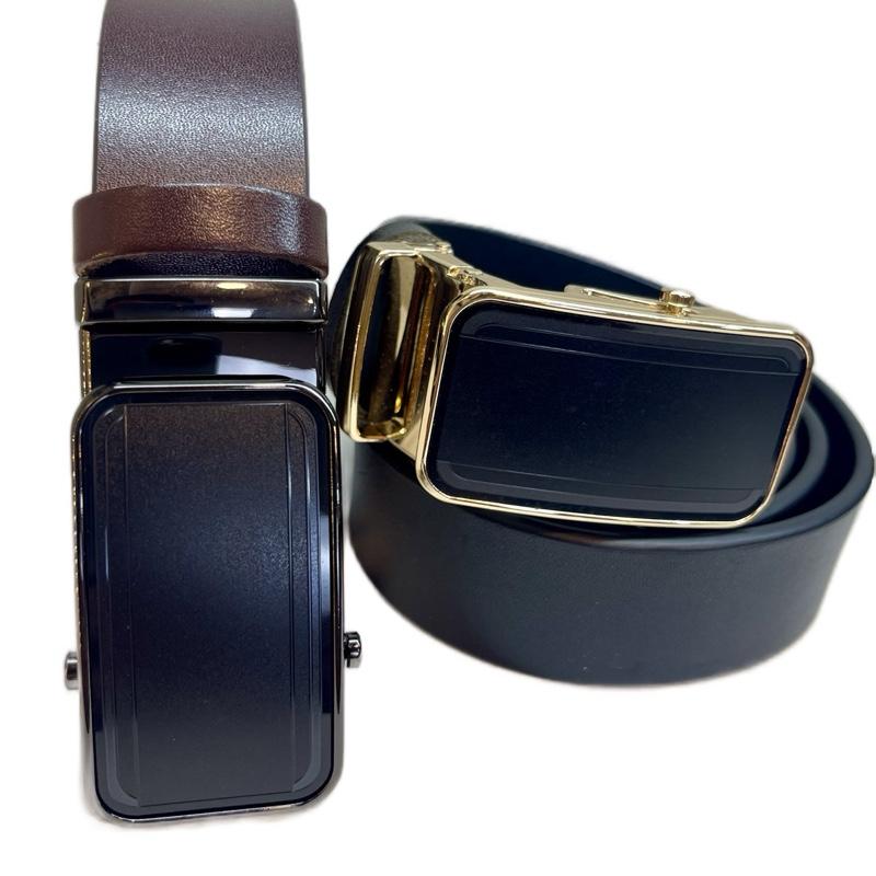 [ Dây Bo Cạnh Nhẵn Khoá Con Lăn ] thắt lưng nam da bò một lớp dây bo cạnh nhẵn ( bản ngang 3,5cm dài 120cm )   Nam MS5