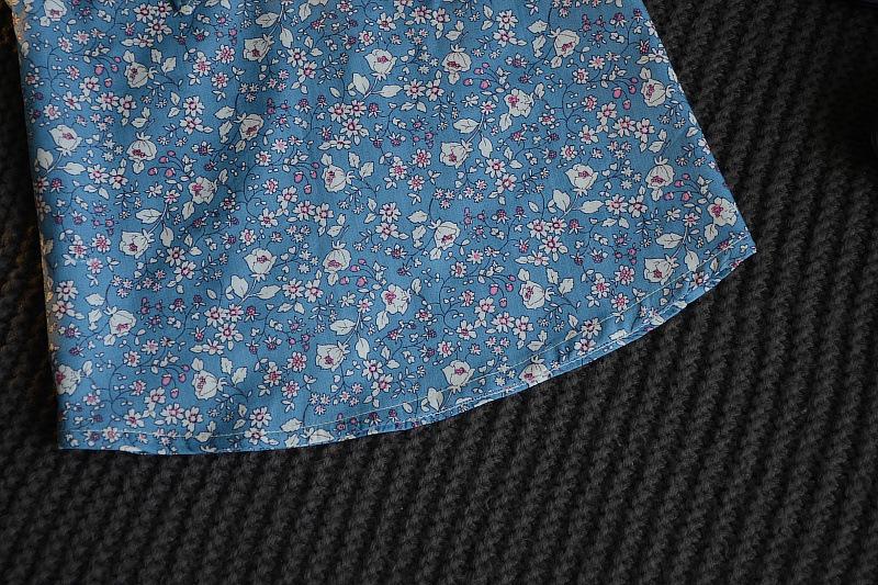 Product Introduction of Summer Children Sleeveless Bow Vest+shorts Floral Two-piece Suit 11