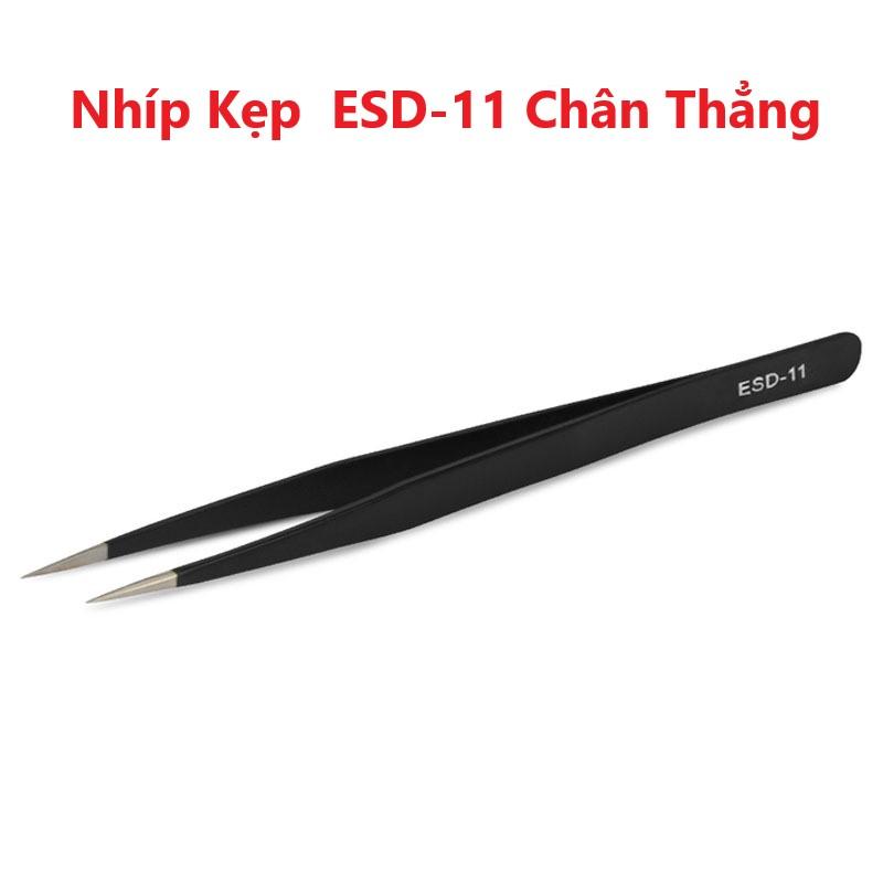 Nhíp Kẹp Linh Kiện Không Gỉ Chân Thẳng Chân Cong Nhặt lông yến Gắp đá Nail Nối Mi