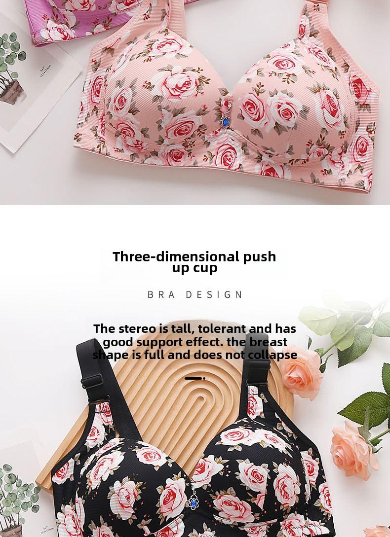 Product Introduction of Women's Middle-aged Plus Size Anti-sagging Side Support Large Size Thin New Gathered Beauty Back Bra Womenswear Lingerie Comfort Innerwear 4