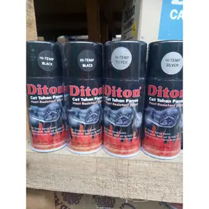 Pilok pilox Cat semprot Diton Hi Temp Black hitam Silver Anti Panas Knalpot mesin tahan panas 150cc Car Paint
