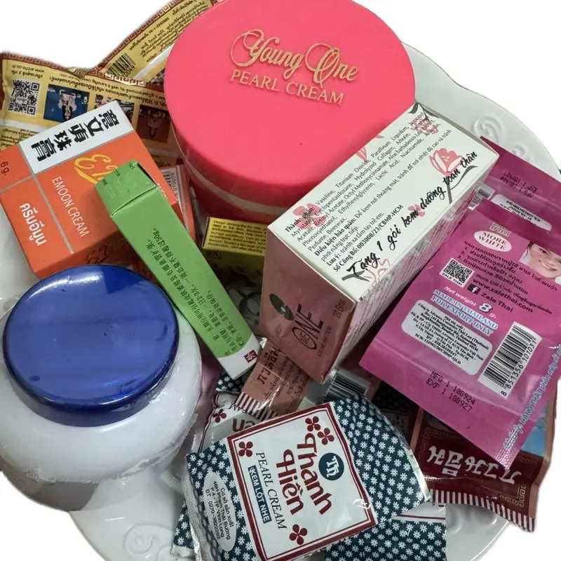 [mã2] combo trộn ra được 350gr kem tửa sợi trắng nhanh khử thâm, dành cho da ngâm đen chai, dày