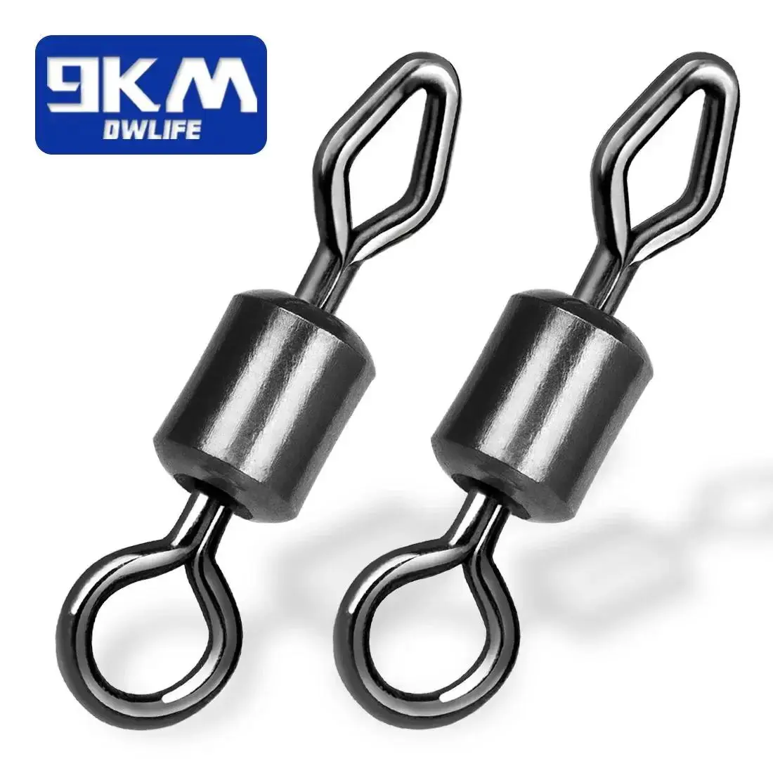 Fishing Rolling Swivels, 50pcs/set Stainless Steel Fishing Swivel, Fishing Line Connector, Carp Fishing Accessories, Solid Rings, Fishing Tackle