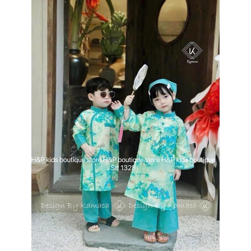 Bộ áo dài cách tân bé trai, bé gái hot trend 2025, quần áo cho bé gái set đồ đi đám cưới bà yếm suit combo3 bococtay váy hm vay tetcho áo khoác lót lông set áo yếm áo bà ba vải thun set quần jean dài áo thun a o trắng đầm lolita tết ống red dress noel whi