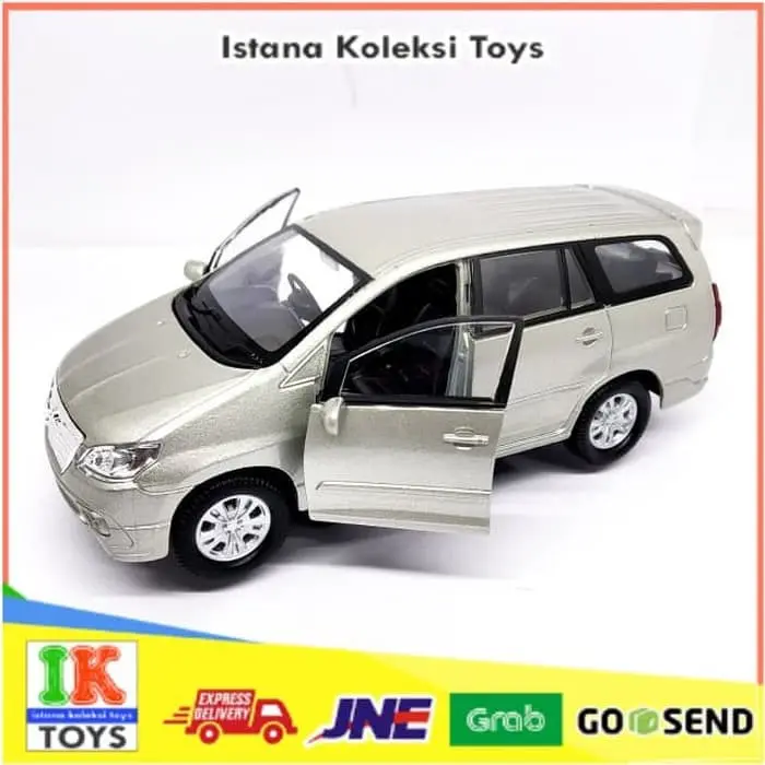 MINIATUR MOBIL TOYOTA KIJANG INNOVA G 2015 LUXURY 2.0 SILVER MAINAN