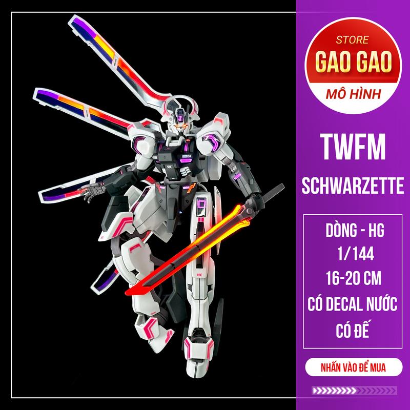 Mô Hình Lắp Ráp Gundam HG TWFM Schwarzette giá rẻ - Kèm Đế + Decal huỳnh quang + Decal nước