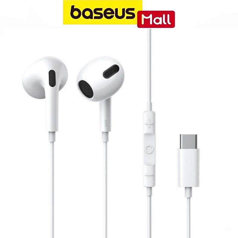  Tai nghe có dây jack cắm type c chính hãng baseus dùng cho anrioi ss oppo xiaoimi phone 15 16 ... 