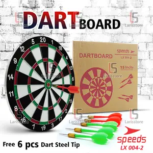 SPEEDS Papan Dart Board Game Pro Panahan Dinding 15 inch Olahraga 004-2