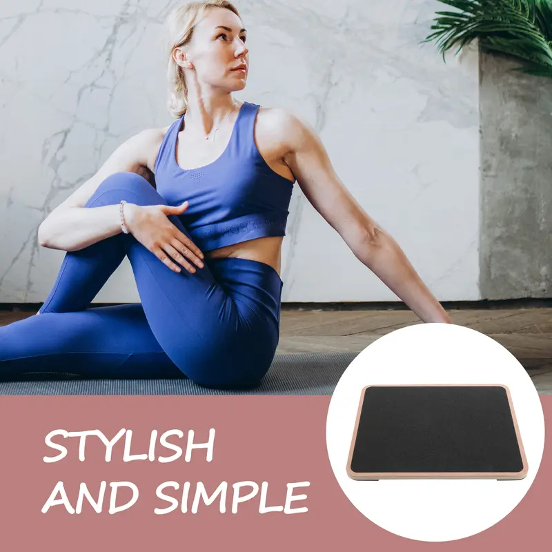 Thanh cân bằng cho bảng cân bằng, để tập luyện, thiết bị hỗ trợ Yoga thể dục, được làm bằng gỗ 2