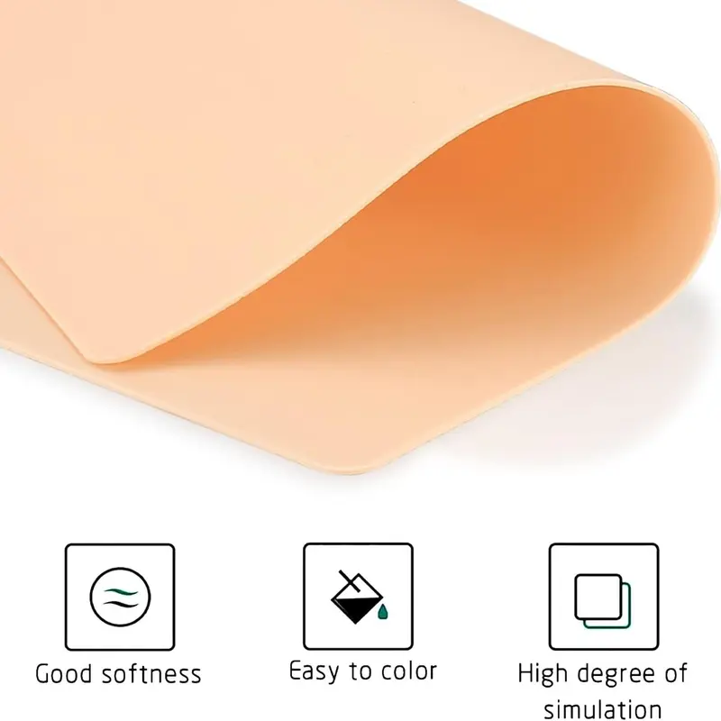 Tattoo Practice Skin, 10pcs/set Fake Tattoo Skin Practice, Silicone Double Sides Eyebrow Makeup Practice Pad, Tattooing Microblading Practice Skin for Beginner, Cosmetic 5