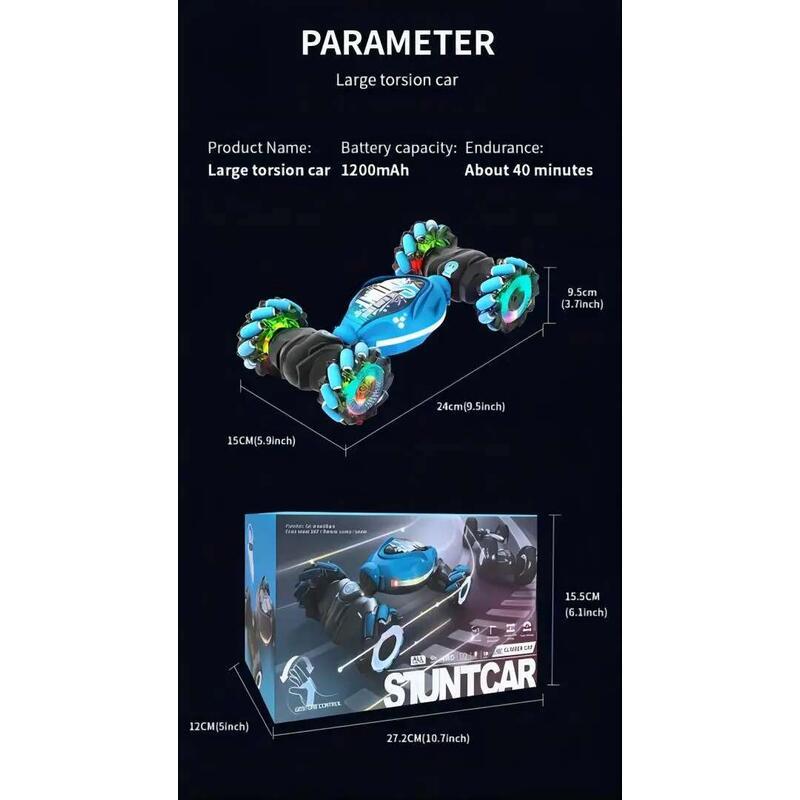 Product Introduction of Gesture sensing Morphing remote control car Children's toys Twist four-wheel drive climbing stunt boy rechargeable off-road vehi 9