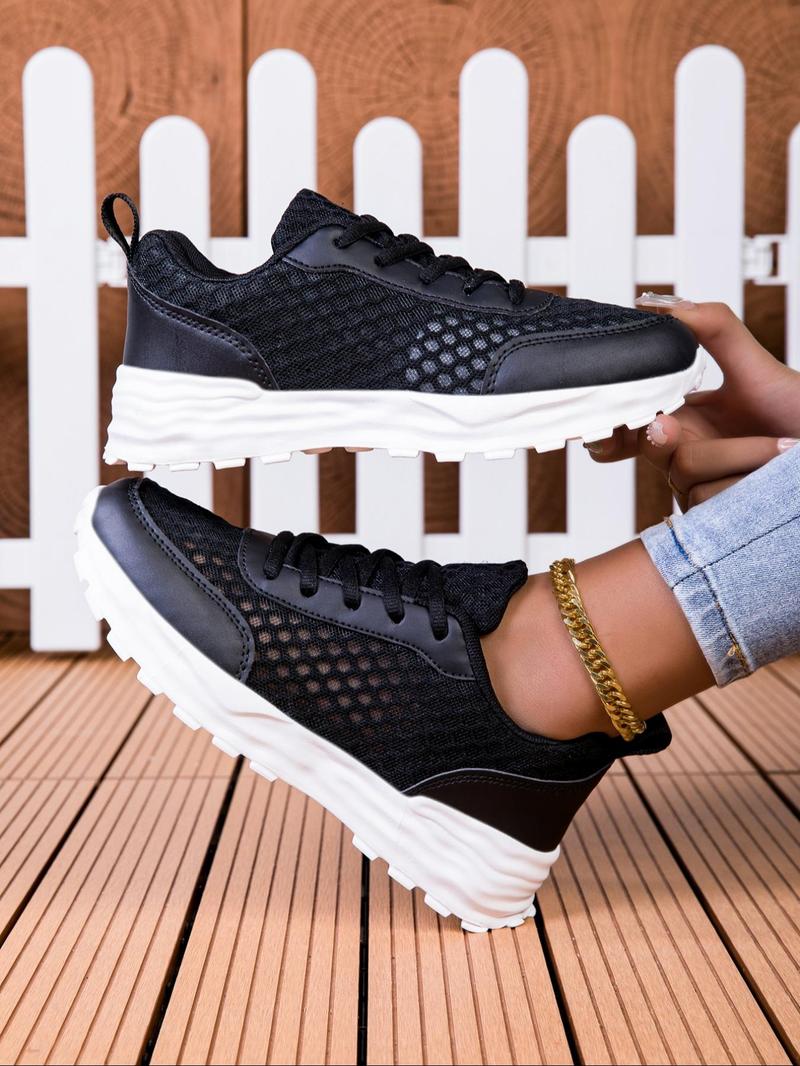 Product Introduction of Women's Fashionable Breathable Mesh Sneakers, Casual Comfortable Sports Running Shoes, All-match Basic Shoes for Daily Wear 6