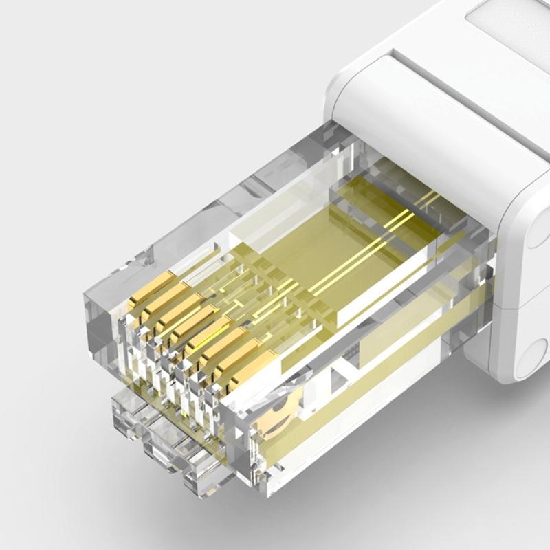 White RJ45 Tool-less Connector No Crimp Connectors Cat6 Connector Cat5e Connectors Cat5 Connectors 3
