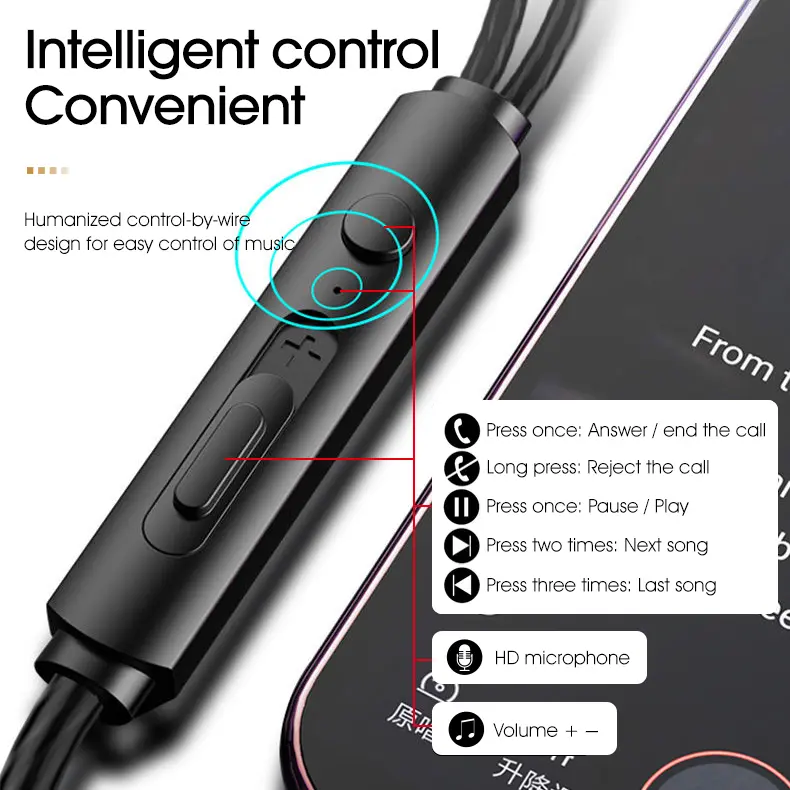 Tai Nghe Có Dây, X5 Pro, Chơi Game, Âm Thanh Siêu Trầm, Khử Tiếng Ồn, Có Micro Nhét Tai Silicone day  nghe day  nghe barber 4