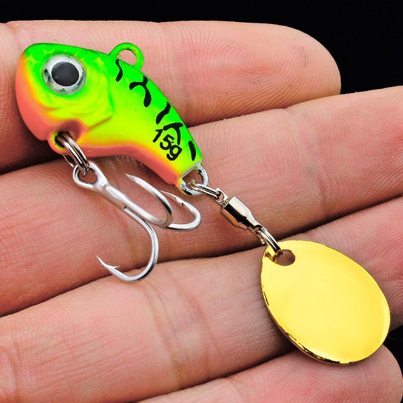 Product Introduction of Quality artificial goat speed saltwater fishing lead jigging metal jig lure5g7g10g14g 20g Rotating Metal Vib Vibration Bait Spinner Spoon Fishing Lure Jig 7