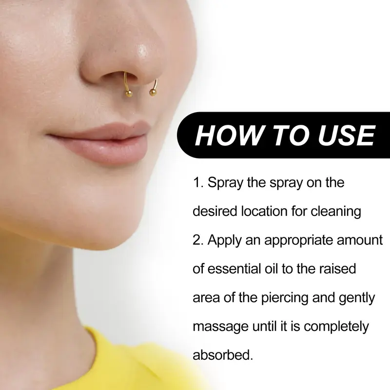 Piercing Aftercare Set, 1 Box Gentle Cleaning Ear Hole Care Liquid & Drops, Non-electric Ear Wax Removal Products for Women & Men, Ear Waxing Cleaning, Blue 8