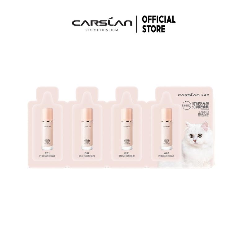 HCM Kem nền CARSLAN Dưỡng ẩm kiềm dầu lâu trôi chống thấm nước 24h 1gam x 4 gói