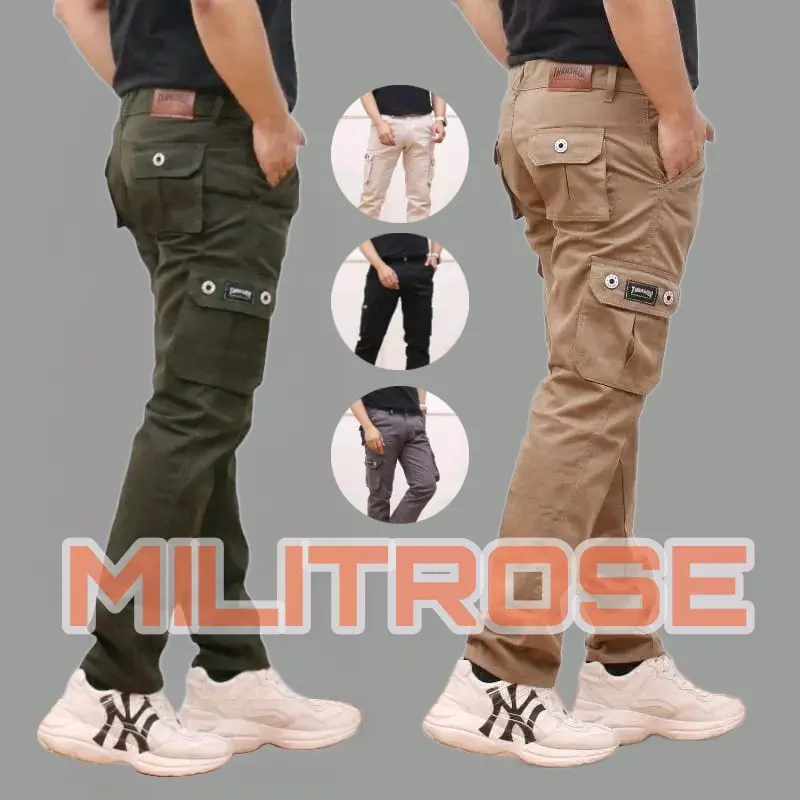 [BISA COD] ORIGINAL Celana Cargo Panjang Pria Dewasa kimpol Size 27-38 Army Cream Distro Nyaman Standar Hitam Katun Lembut