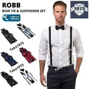 ROBB - PAKET suspender&bow tie - suspender&dasi kupu - bretel pantalon