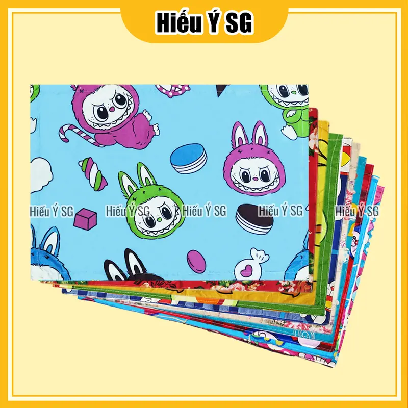 Áo gối 30x50cm cotton poly Hiếu Ý không khoá kéo cho ruột gối nhỏ, gối trẻ em 0