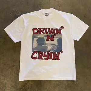 JJ.STORE Korea Style T-shirt Oversize DRIVIN CRYIN | Kaos Wanita Hitam | Kaos pria dan wanita Crew-neck fashion unisex T-shirt Menswear Top Baju Atasan Pendek Combed